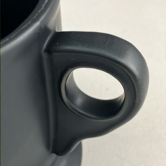 Anthropologie Monogrammed letter E Black Matte Mug / coffee beverage cup - Picture 4 of 12